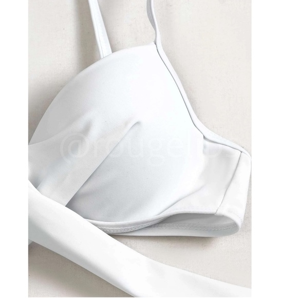 3 Piece Tropical Print Swimwear Set White - Picture 5 of 10